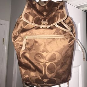 Coach Signature Nylon Getaway Backpack